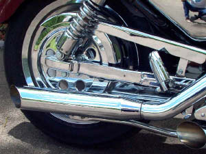 photo of sportster chrome rear section. 