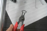 remove circlip from the shaft